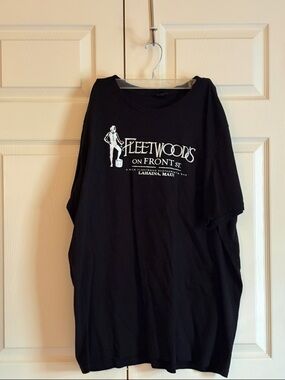 District Black Short Sleeve Tee with White Fleetwoods Graphic